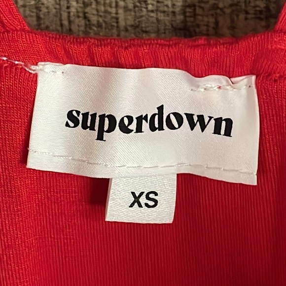 Superdown Erika Deep V Jersey Maxi Dress Red Size XS NWT - Picture 6 of 12